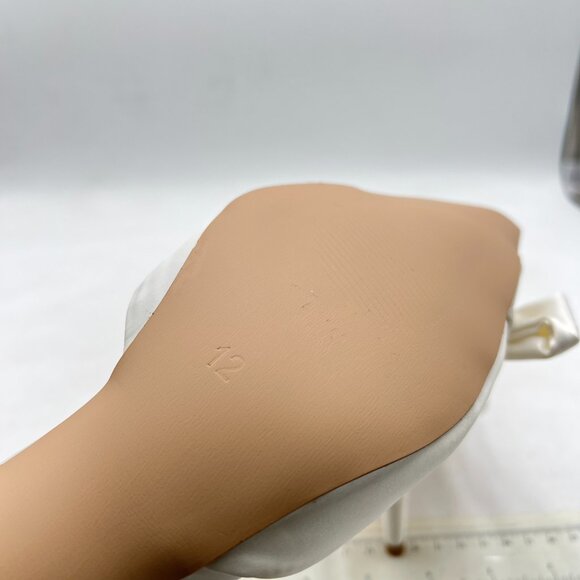 White Bowknot Pointed Toe Slingback Sandals Kitten Low Heel Slip on Elegant Shoe - Picture 6 of 8